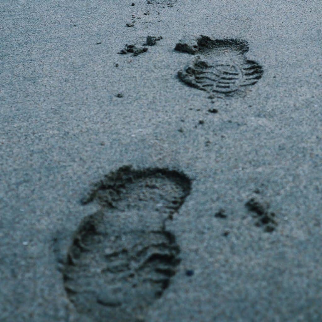 Footprints in the sand